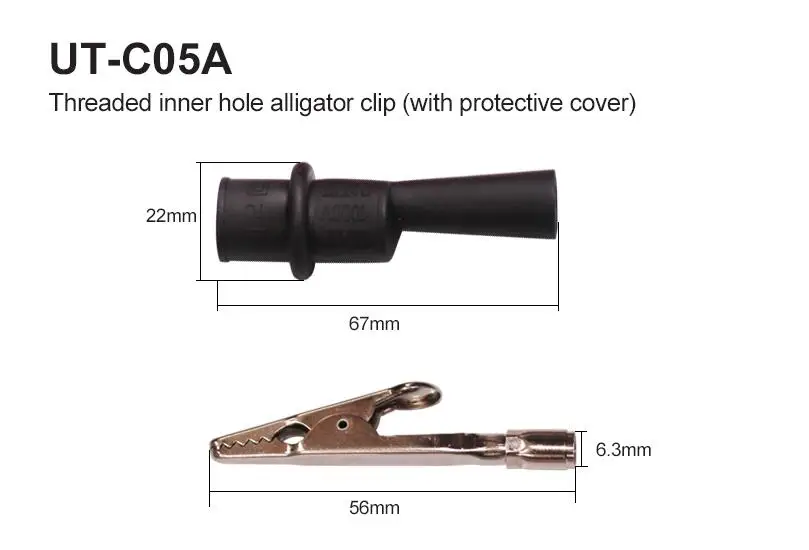 

UNI-T зажим типа крокодил UT-C05A/UT-C05B