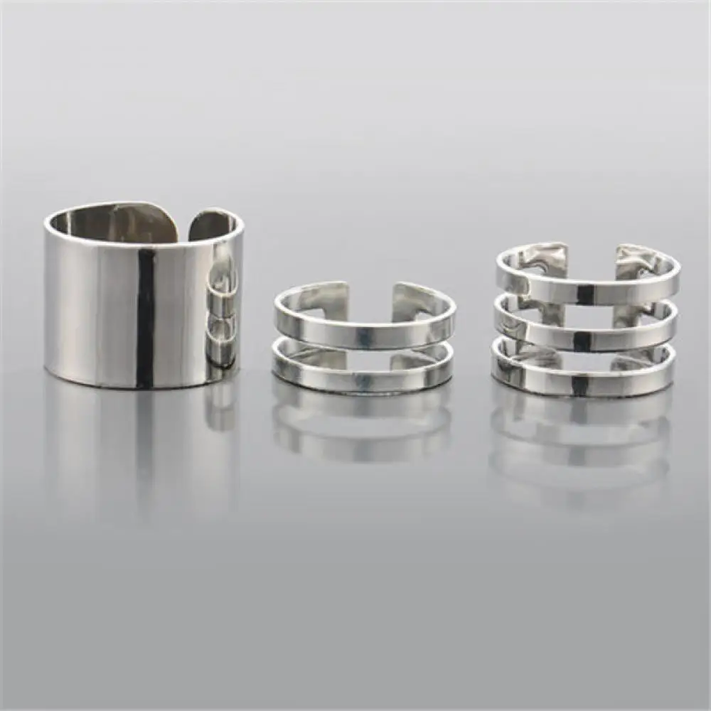 1 Набор/комплект из 3 предметов в стиле панк золотые кольца женские Anillos Стек