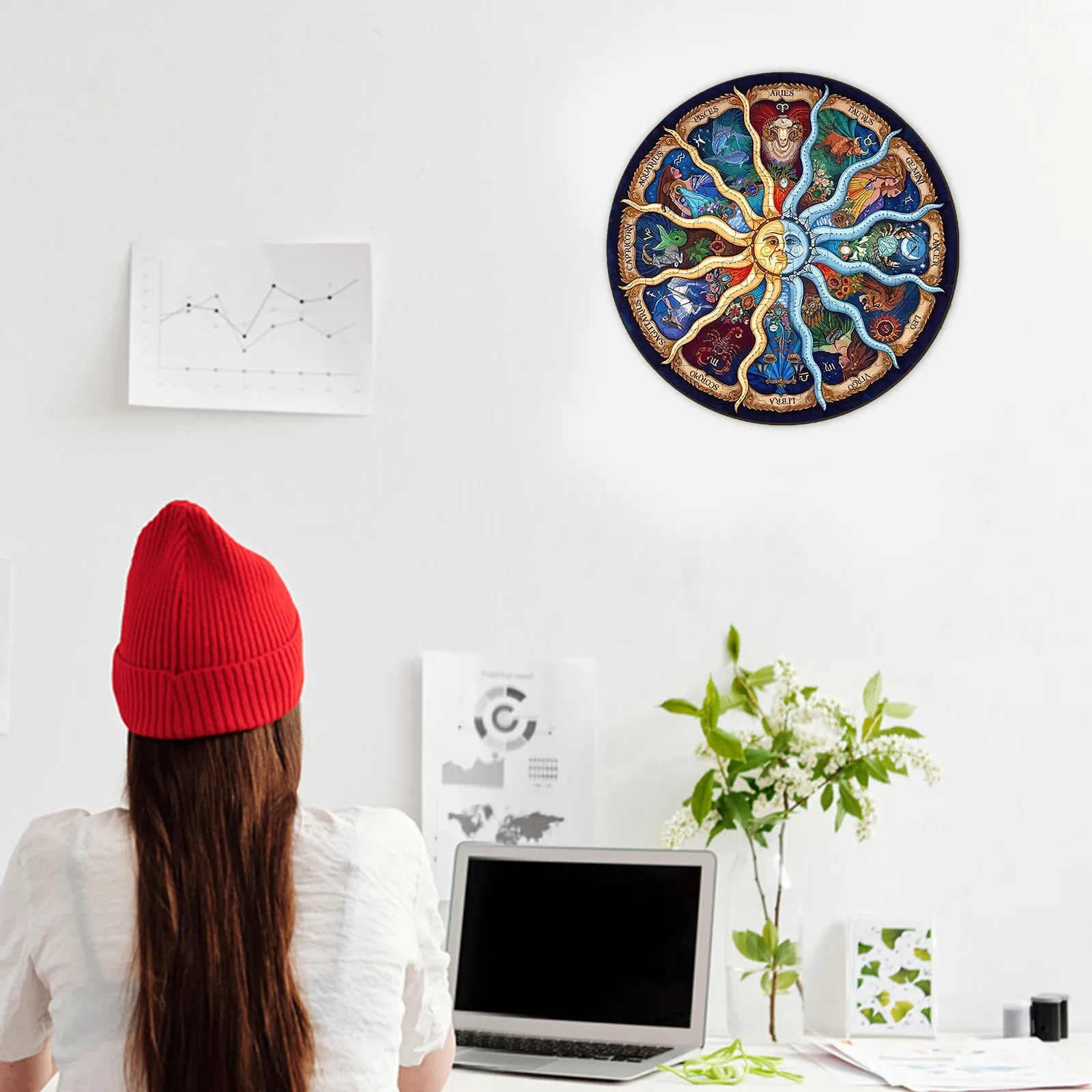 Деревянная головоломка со знаками Зодиака для взрослых и детей уникальная форма