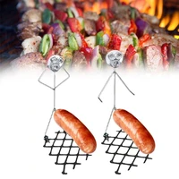 bbq tool stainless steel hot dog marshmallow roasters novelty barbecue fork women men shaped roasting tool for campfire party