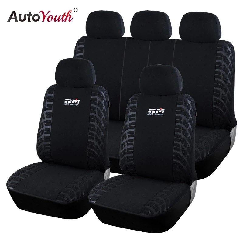 AUTOYOUTH чехлы для автомобильных сидений, полный набор, универсальный петельный тканевый протектор для сидений ibiza peugeot 206 mazda cx3 suzuki swift
