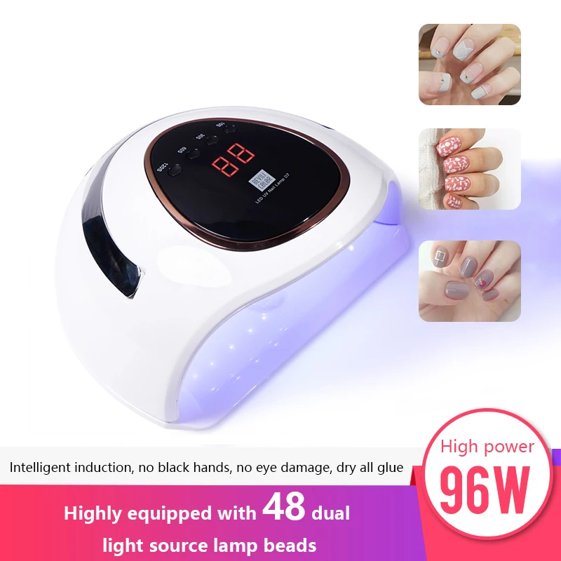 

1 Pcs 96w New Nail Lamp Baking Light Therapy Lamp Induction Nail Baking Lamp UV Drying Machine US/EU UV LED Lamp