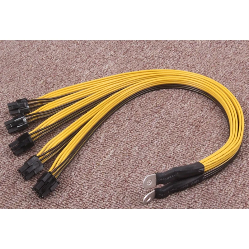 

2Pcs S7 S9 to 5X PCI-E PCIe 6Pin GPU Graphics Card Splitter Power Cable BTC Miner Bitcoin S11 T9+X10 L3+A3 A841 M3 P3P3