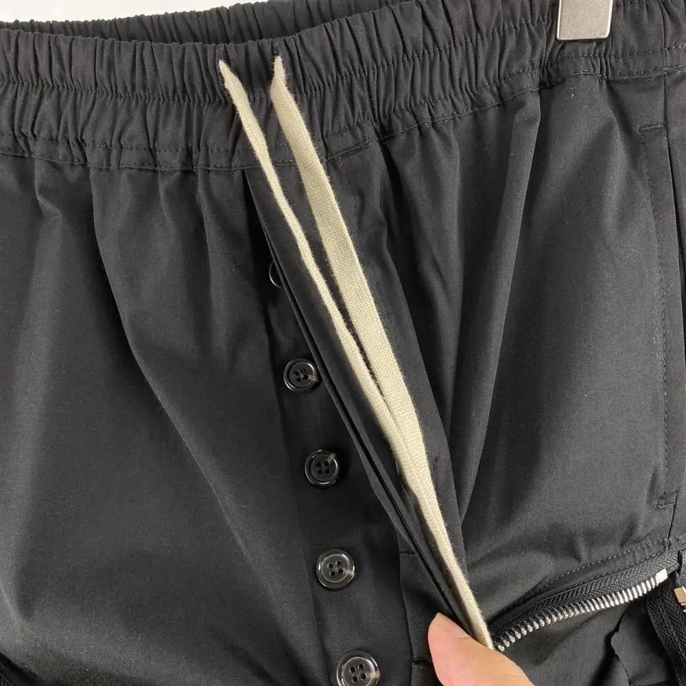 20ss Owen Seak Men Casual Harem Shorts Gothic Men's Sweatpants Summer Hip Hop High Sweater Women Loose Black Shorts Size XL