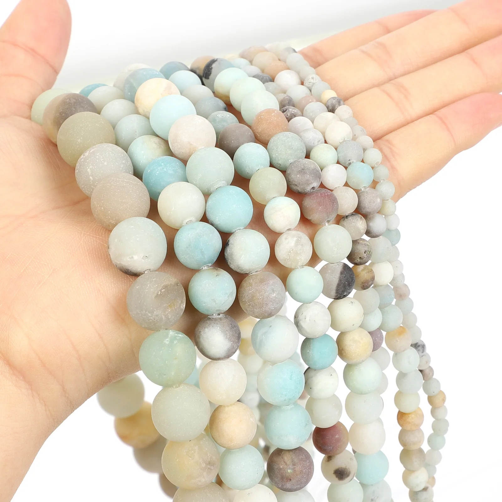 Бусины Из Натурального матового искусственного камня круглые бусины россыпью