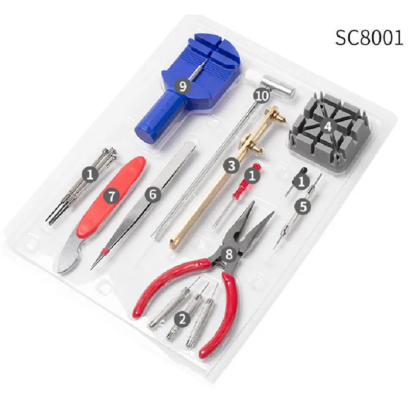 16/144Pcs Watch Tools Watch Opener Remover Spring Bar Repair Pry Screwdriver Clock Watch Repair Tool Kit Watchmaker Tools Parts