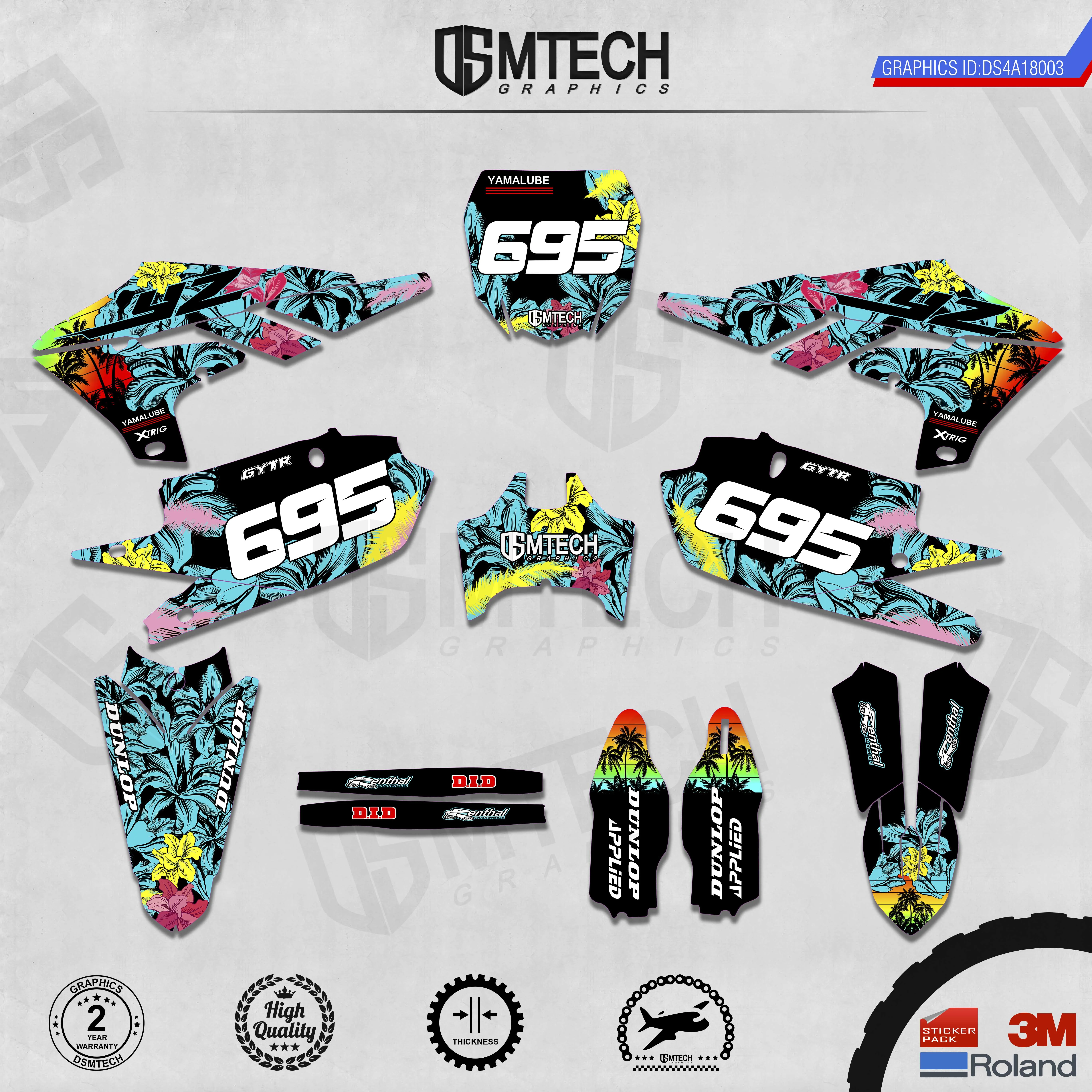 DSMTECH Customized Team Graphics Backgrounds Decals 3M Custom Stickers For 19YZ250F 18-19YZ450F 19-21WR450F Two Stroke   003