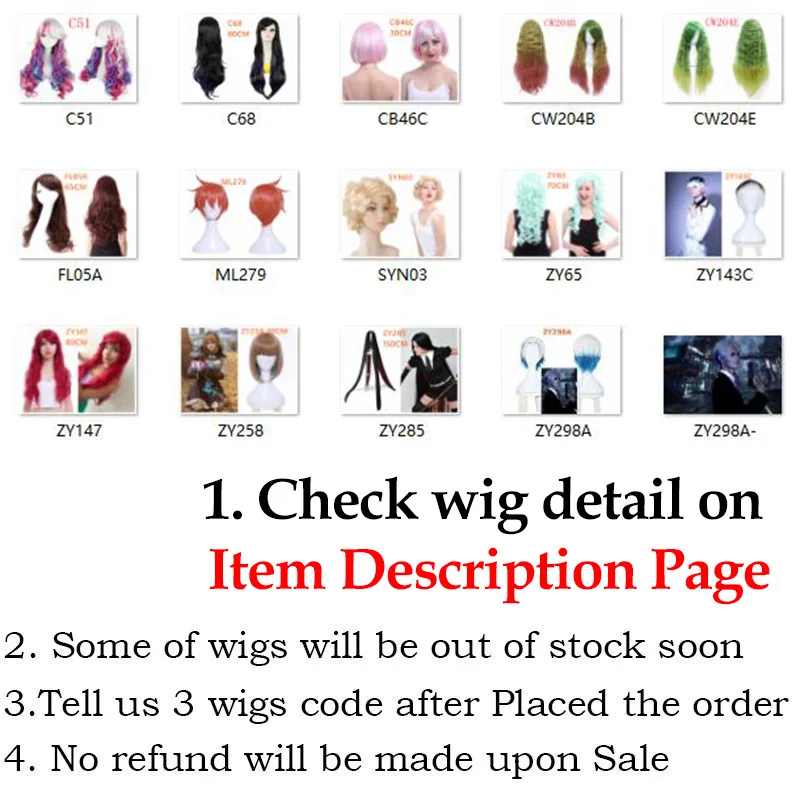 ROLECOS LUCKY PACKAGE Big Sale Big Discount Collocation Freely Fans Exclusive Anime Cosplay Headwear Game Cosplay Women Hair