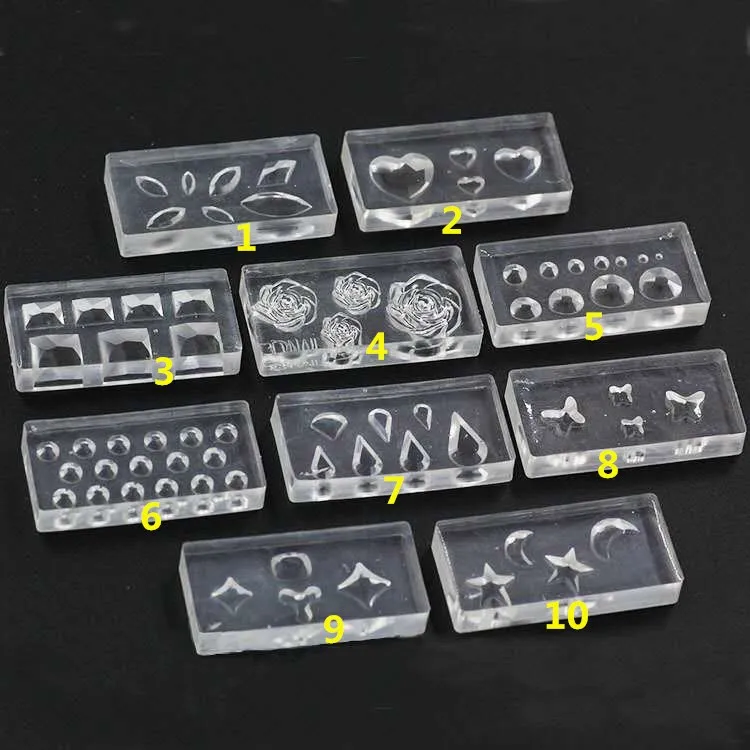 3D резная силиконовая форма для ногтей штамповка Камелия/оболочка/галстук