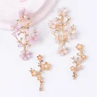 Кристаллы Стразы из металлического сплава, имитация жемчуга, ветки, цветы сделай сам, аксессуары ручной работы для изготовления ювелирных изделий, 10 шт.