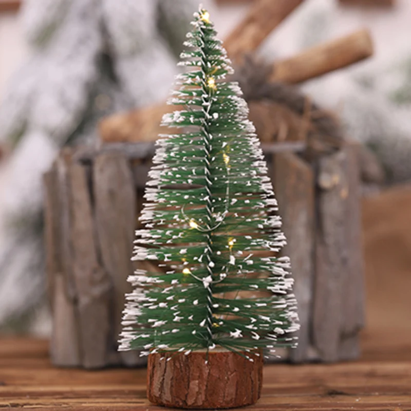 

Needle LED Light Home Window Desktop Decorations Mini Christmas Tree Fake Pine