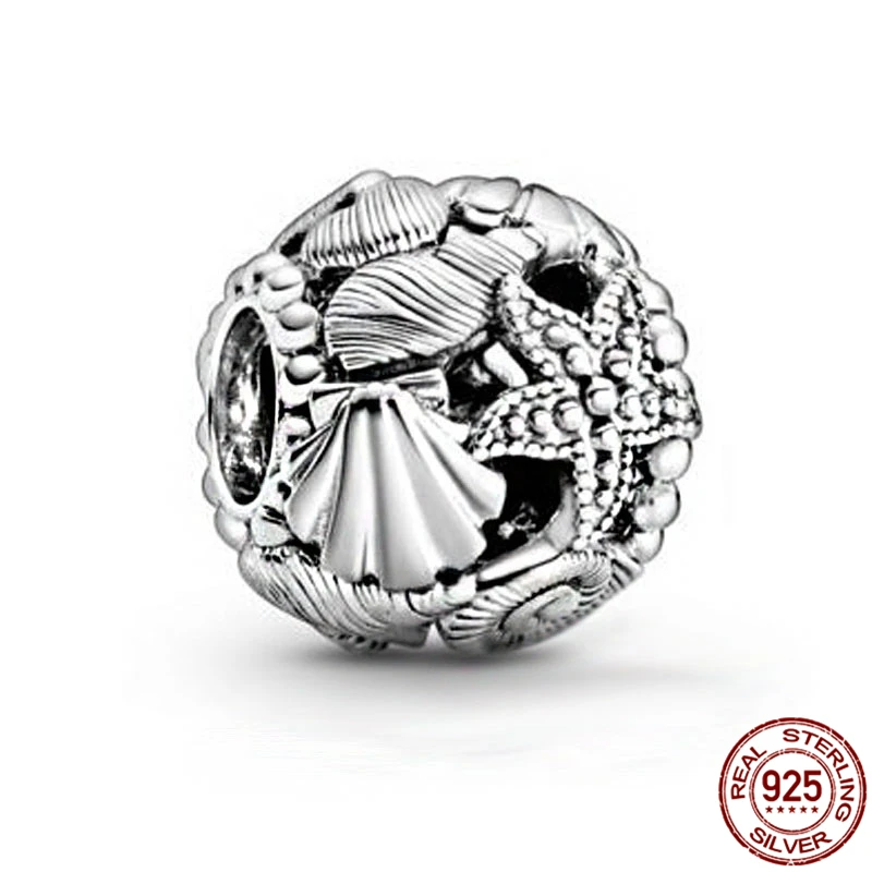 

Натуральная 925 стерлингового серебра гребешок морской драгоценные бусины, подходят к оригинальным 3 мм браслет на зестежке с делая Модный ч...