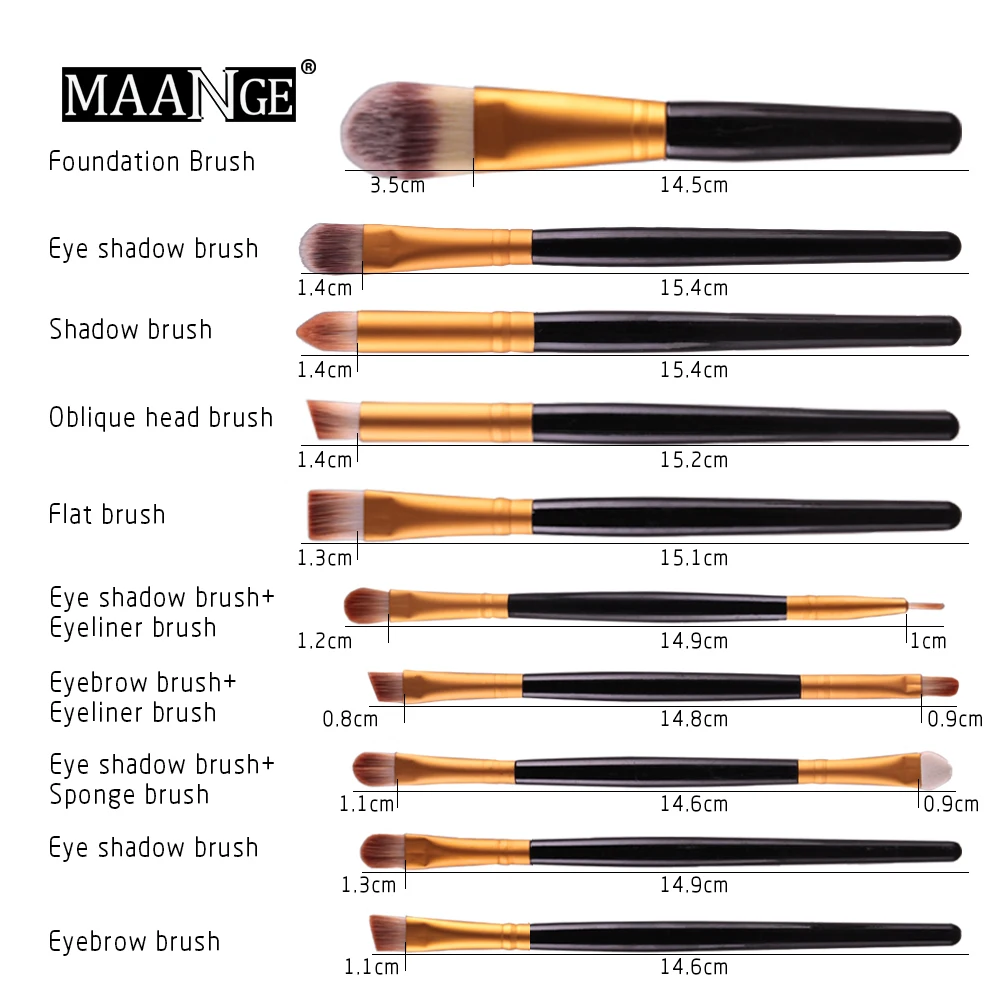 20 шт. набор кистей для макияжа пудра кисть глаз полный комплект косметических
