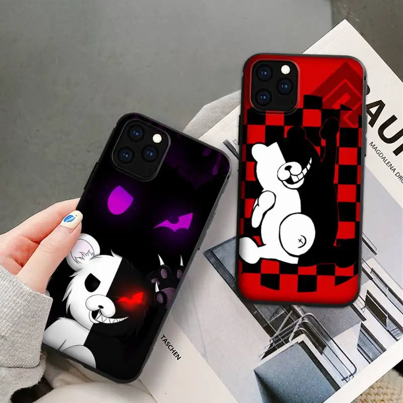 Милый чехол для телефона Kumamon Danganronpa Monokuma iPhone 13 11 12 Pro XS MAX mini 8 7 6 6s Plus X 2020 XR чехлы