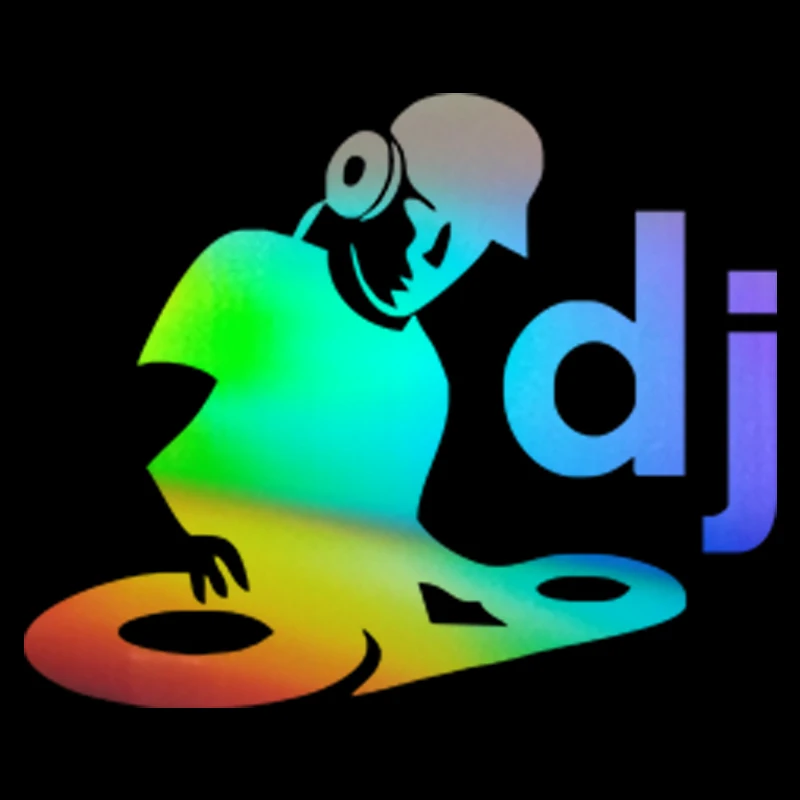 

DJ Music Window Wall Home Glass Door Car Sticker Laptop Auto Truck Waterproof and Sunscreen Vinyl Decal,15CM*15CM