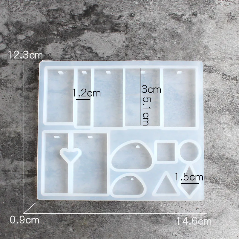 

Mirror pendant silicone mold DIY necklace pendant key ring mold, epoxy resin jewelry accessories mold