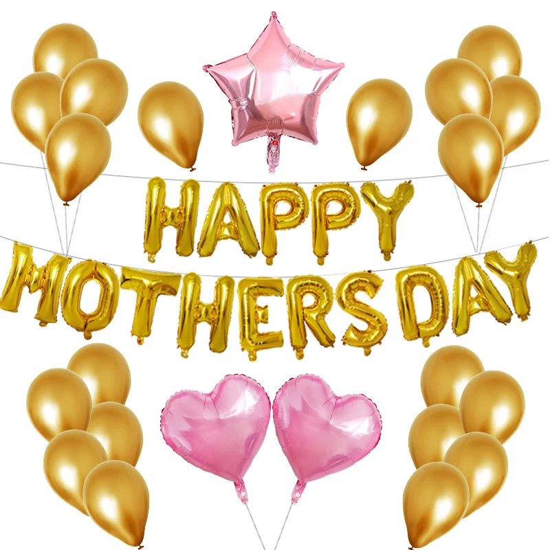 

Mother's Day Decoration Balloon Happy Mother Balloon Set Mom Birthday Party Decoration Decoration Balloon Set