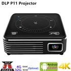 DLP P11 Android 9.0 поддержка 4K Мини проектор 3D HD портативный Micro WIFI Bluetooth DLP мобильный светодиодный проектор с батареей