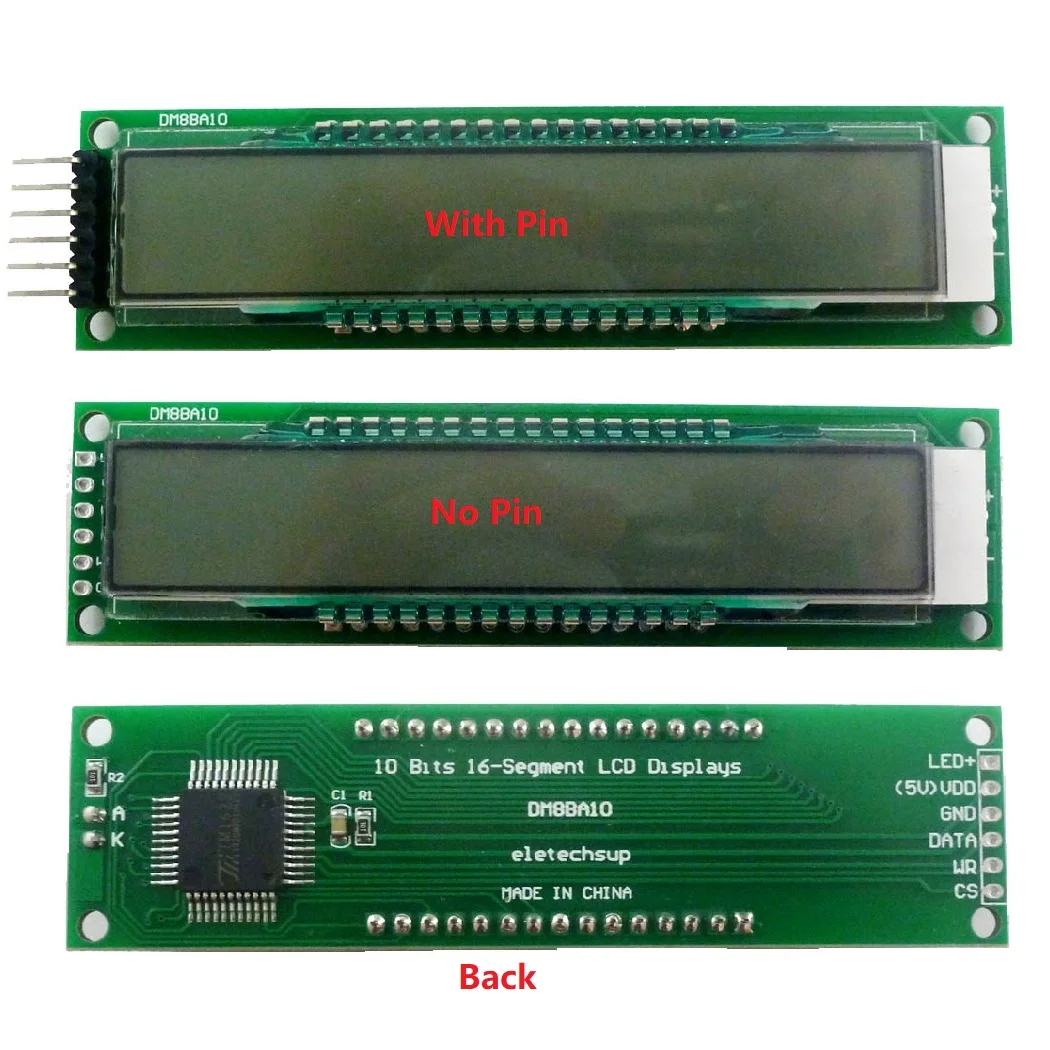 

10 Bit 16-Seg SPI LED Display Serial TM1622 HT1622 LCD Display For UNO MEGA2560 For Arduino Raspberry pi Example SKETCH!