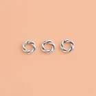 Бусины из тайского стерлингового серебра 925 пробы с обмоткой, кружевные кольца, Ручные ювелирные изделия сделай сам, аксессуары для браслетов, 10 шт.