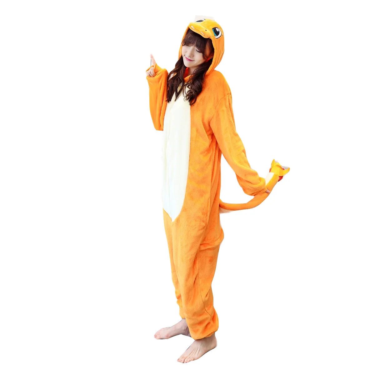 Unisex Kigurumi Adults Animal Pajamas Anime Onesie Fire Dinosaur Dragon Flannel Cartoon Cute Warm Cosplay Sleepwear