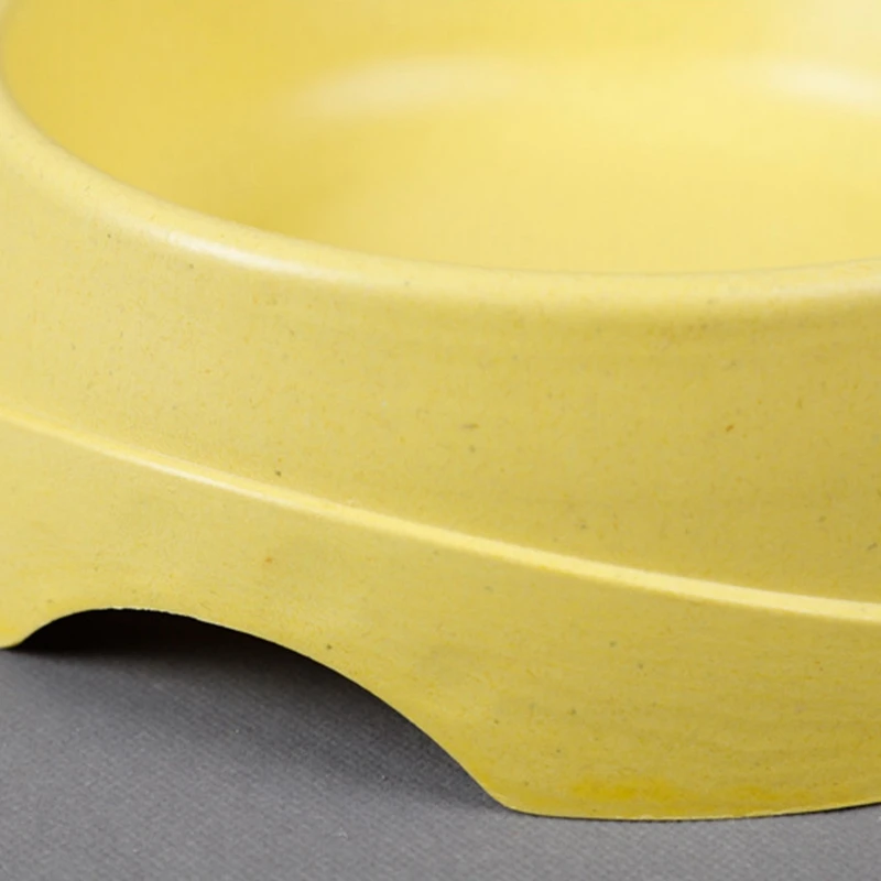 Растительное волокно круглая одна миска для домашних животных щенок медленно