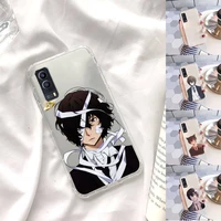 bungo stray dogs phone case transparent for vivo x 60 50 30 27 23 21 20 9 pro plus s i soft tpu clear mobile bags