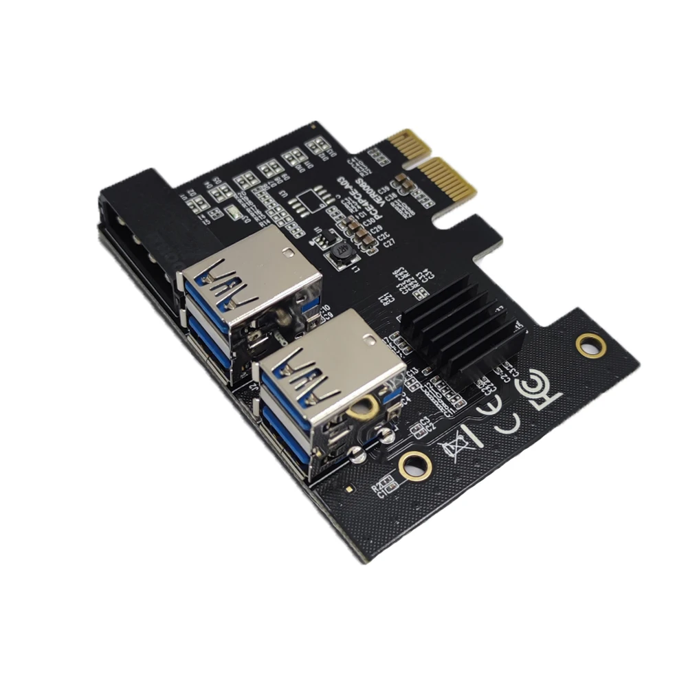 PCI Express Multiplier PCI-E Riser 1 to 4 PCIE USB 3.0 Hub 1x 16x For Video Graphics card Adapter for BTC Miner Mining | Компьютеры и
