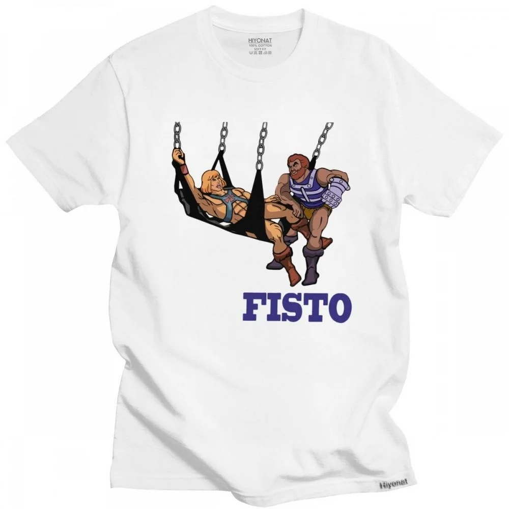 

Mens Fisto He-Man Masters Of The Universe Tshirt Short Sleeved Cotton T-shirt Skeletor 80s She-Ra Beast T Shirt Eternia Tee Tops