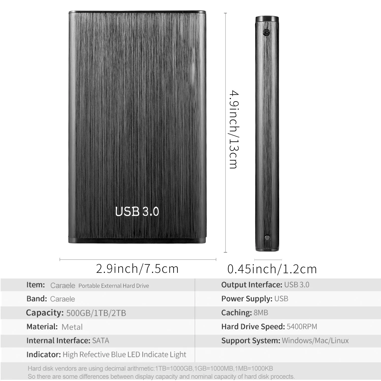 HDD 2 5 &quotпортативный внешний жесткий диск 500 Гб/750 Гб/ТБ/2 ТБ для ноутбука и