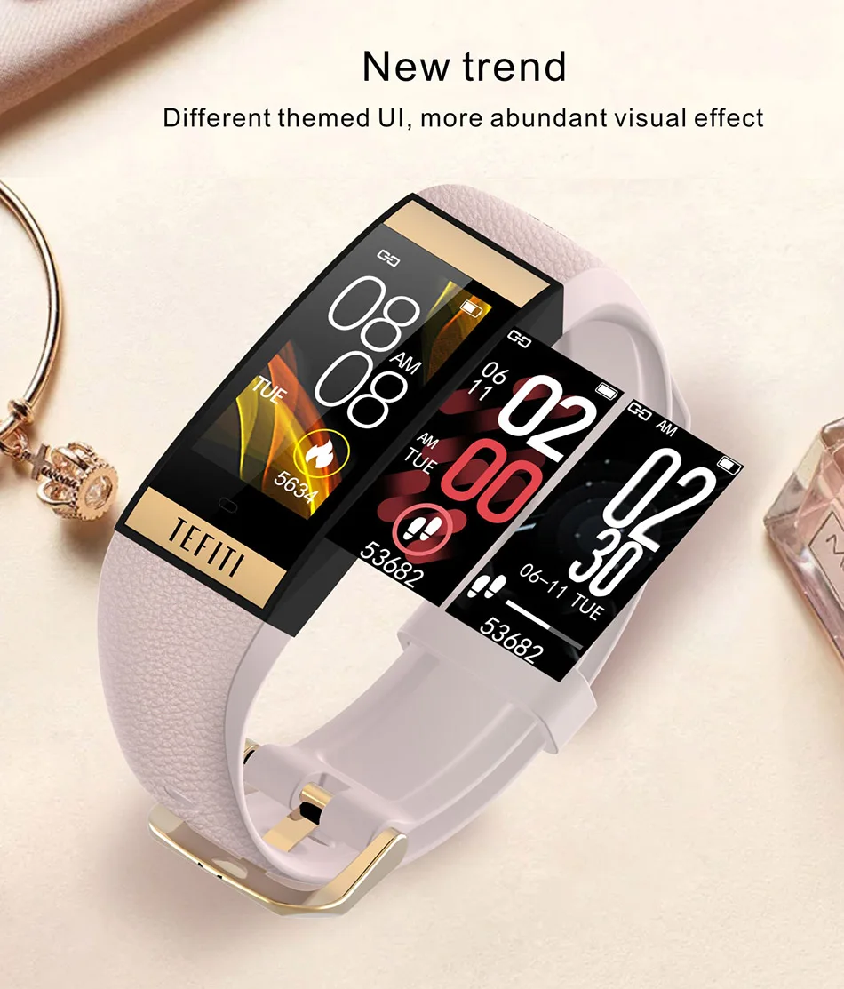 E78 умный браслет для женщин помада стиль IP68 водонепроницаемый сна здоровья