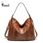 FUNMARDI Брендовая дизайнерская сумка через плечо Роскошная Сумка Женская Сумка из PU Кожи Hobo Винтажная большая сумка Для Женшин Сумка WLHB3027