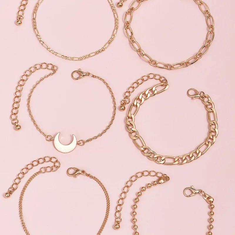 

Sweet Style Popular Fashion Crescent Rose Multi-layer Women's Bracelet