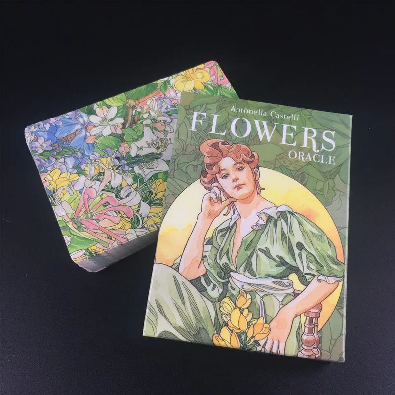 

English Version Tarot Cards Flowers Oracle Cards Board Game for Family Holiday Party Table Deck Game Cards with PDF Guidebook