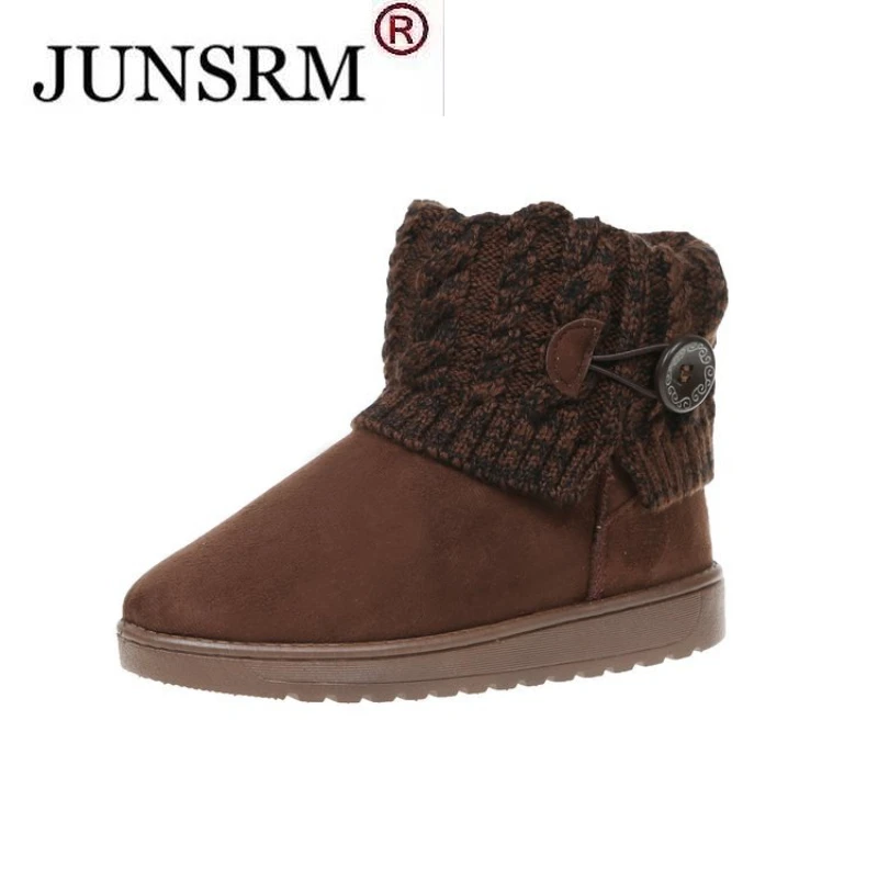 

Women Snow Boots Non-slip Ankle Boots Warm Winter Cotton Shoes Woman Black Ladies Booties Faux Suede Furry Botas De Mujer
