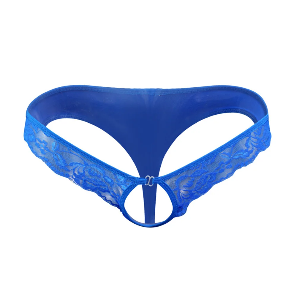 

Men's Sexy Boxer Lace Breathable Opening Brief Panties Knickers Underwear Fashion Gays Clothes Inmitate Man Shorts Sissy Panties