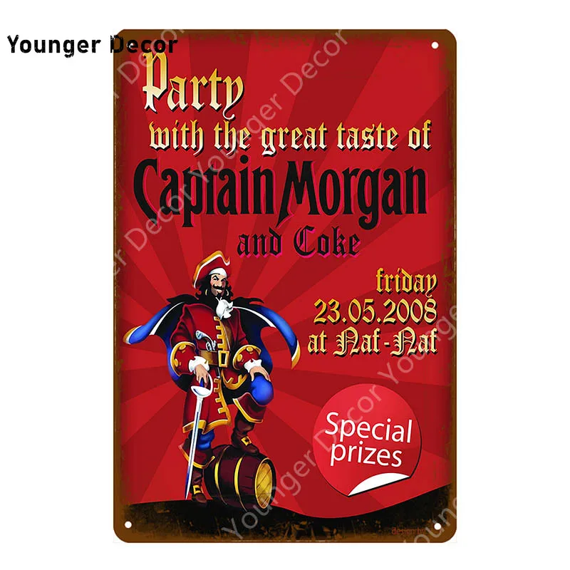 Капитан пивные коктейли ром металлические вывески вино виски винтажный