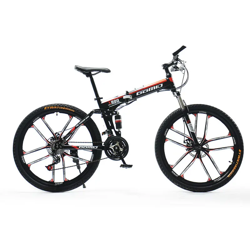 Горный велосипед для взрослых двухскоростной складной амортизирующий