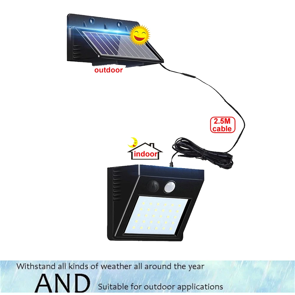 1/4 шт 30 светодиодов Солнечная лампа садовый датчик движения свет Панель мощность