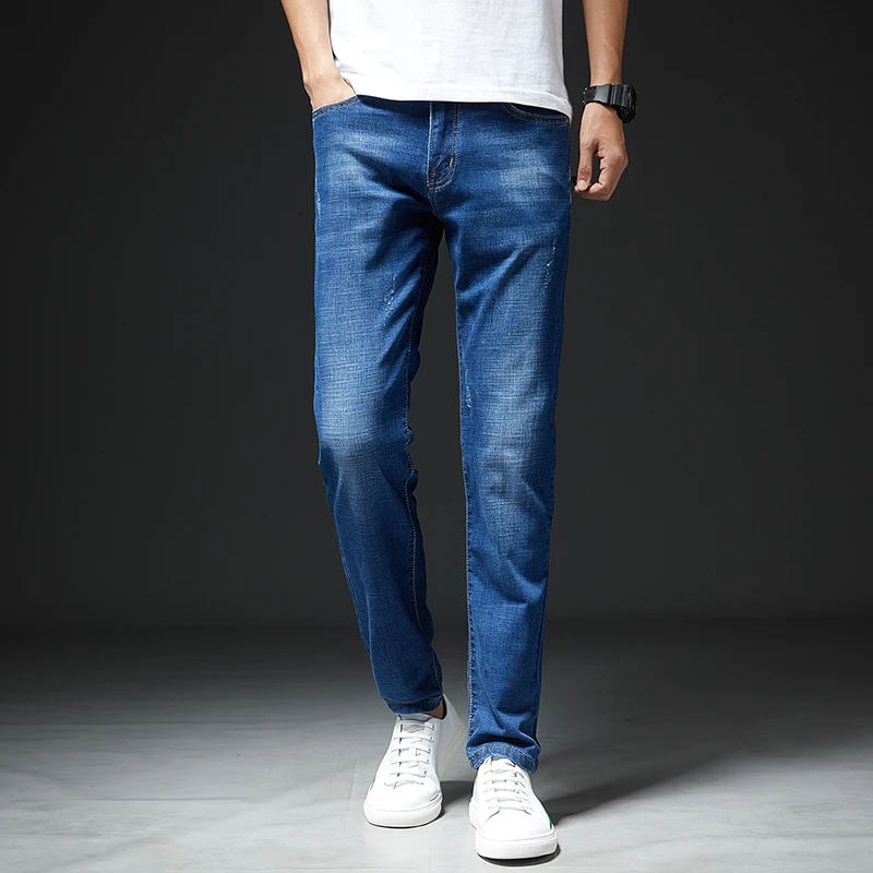 

Man jeans for men slim fit pants classic 2020 jeans male denim jeans Designer Trousers Casual Slim-fit Straight Elasticity pants