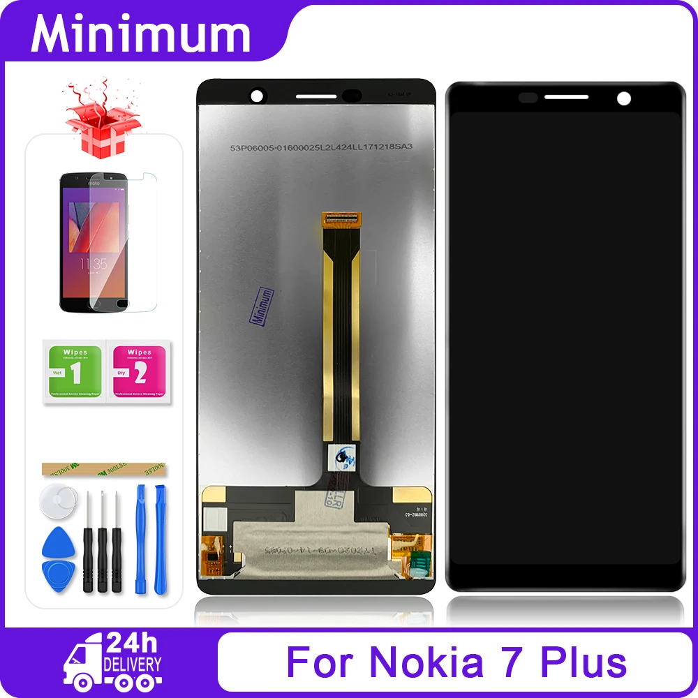 ЖК дисплей для Nokia 7 Plus TA 1062 сенсорный экран 6 0 дюйма с цифровым преобразователем в