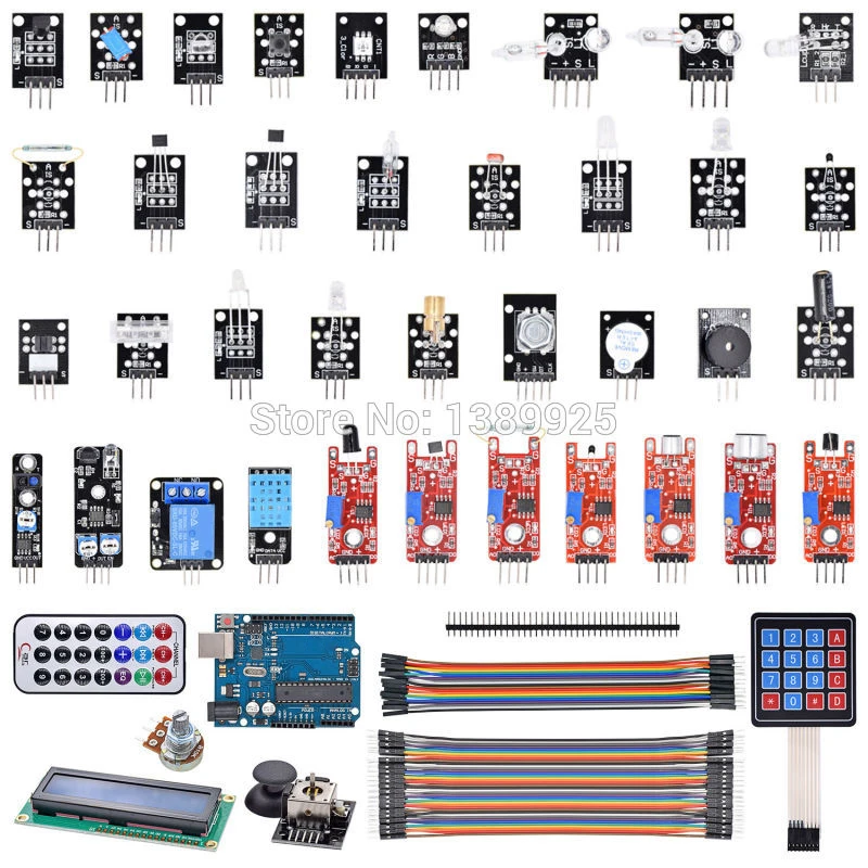 

Factory Directly Selling 2022 New Item New R3 Board + 37 modules For Arduino R3 Sensor Starter Kit