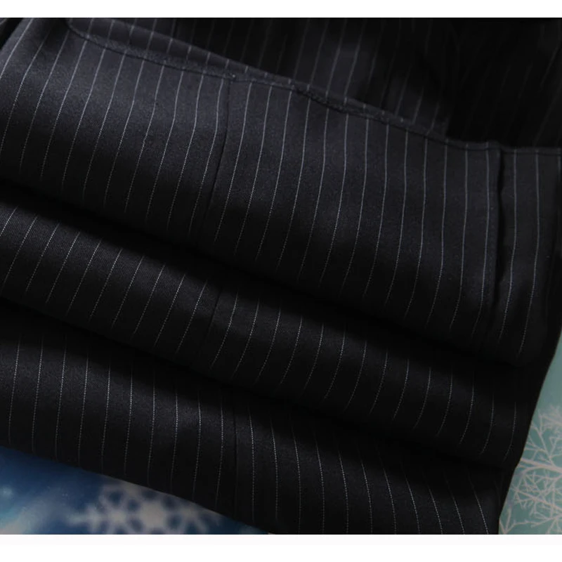 Брюки мужские черные в полоску для танцев удобные штаны взрослых стандартные