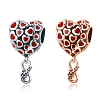 red hearts hot air balloon pendant fit original pandora charms bracelet love you infinity heart beads diy jewelry for women gift
