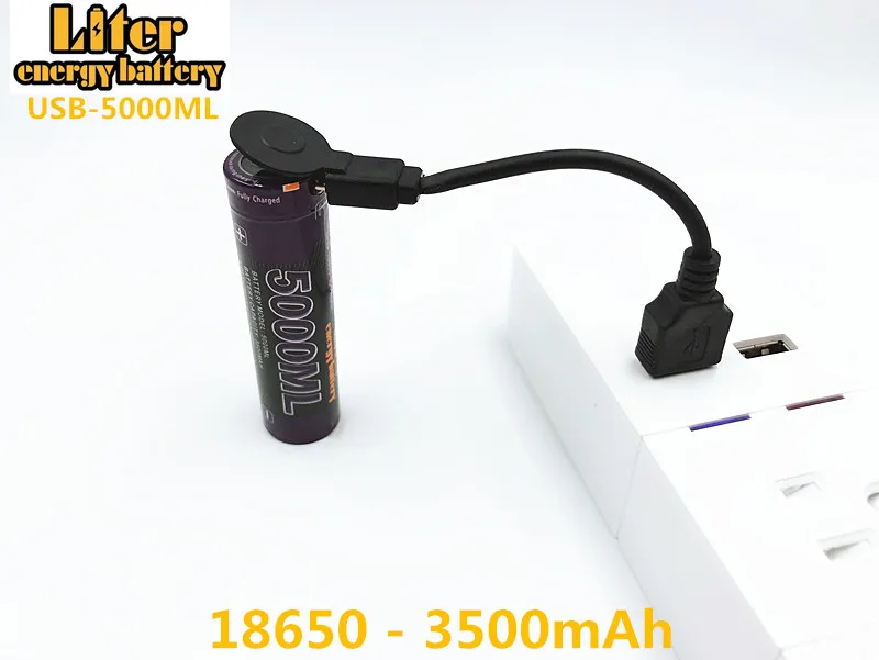 6 шт литровый аккумулятор USB 18650 3500mAh 3 7 V Li Ion Rechargebale батарея 5000ML li ion +