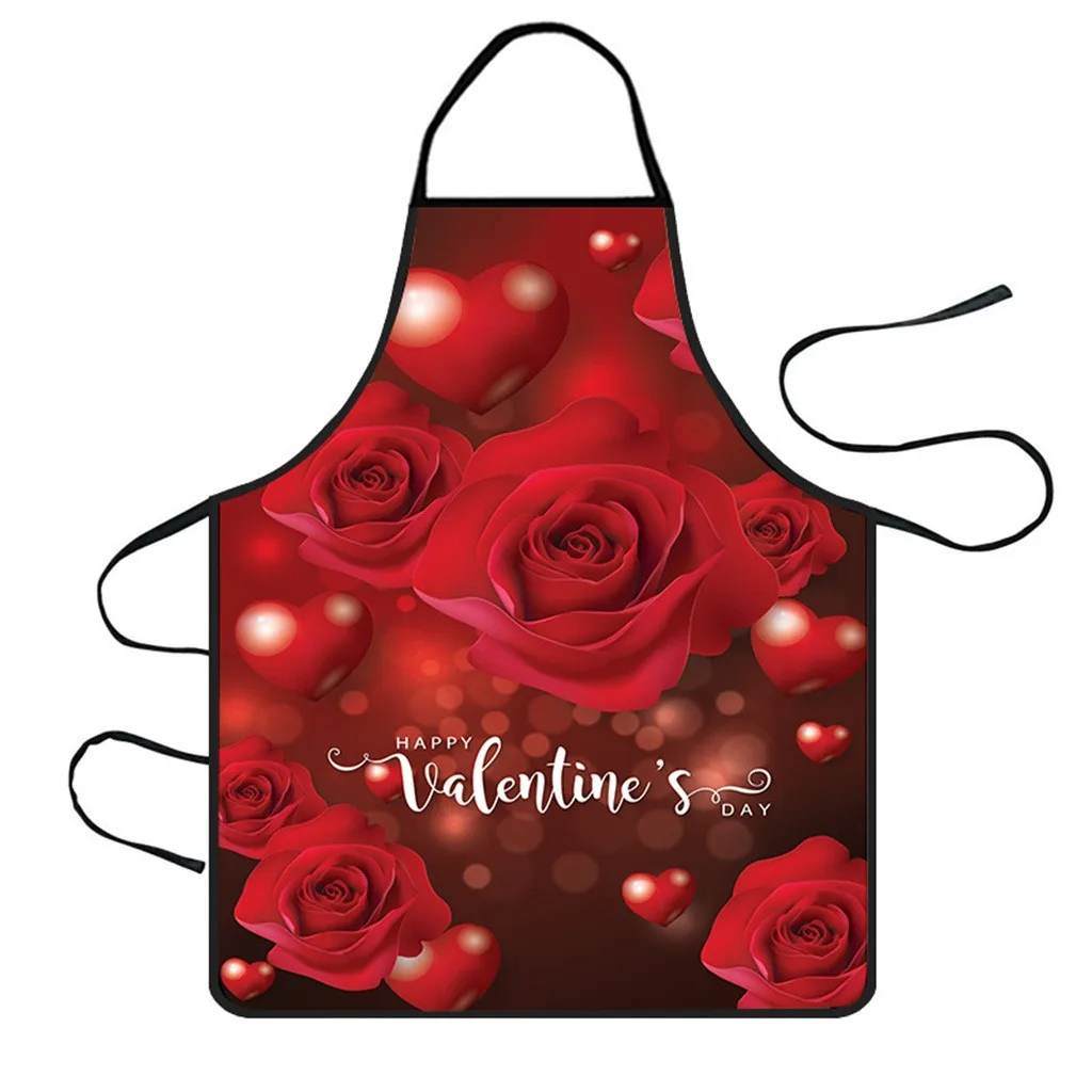 Кухонные фартуки украшение на День святого Валентина водонепроницаемый фартук