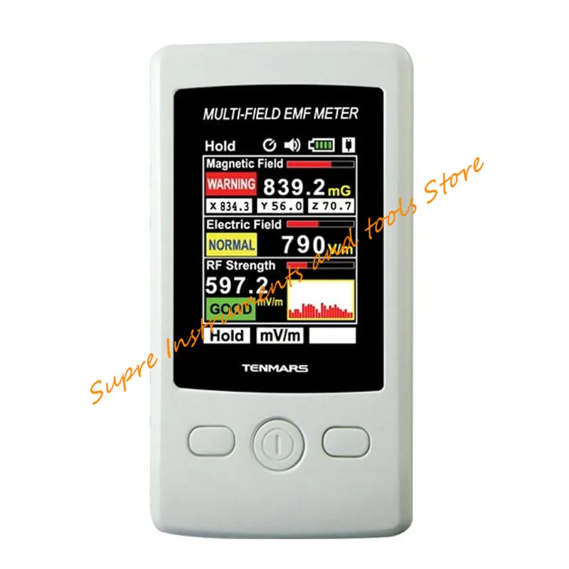 Tenmars TM-190 TM190 Gauss 3-axis Magnetic Electric RF Field Strength Digital Electromagnetic Radiation Detector EMF Meter | Инструменты