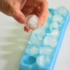 14 сетка Пластик льда Глобус поднос кубика DIY круглая форма ледяного шара с гибким выпуск формователь кубиков льда бар высокое качество Кухня инструменты