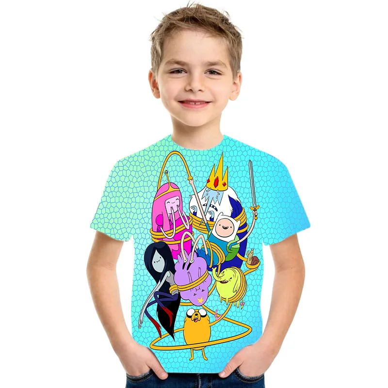 

New Funny Cartoon Comics Print T Shirt For Children Summer Short Sleeve O-neck Tshirt Girls Anime Tees Baby Boys Kids Casual Top