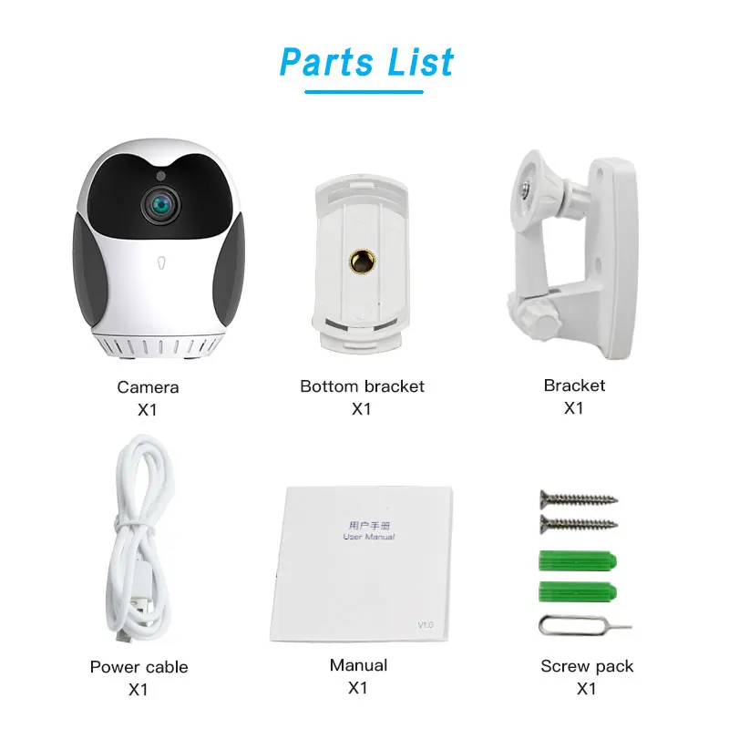 1080P H.265 Home Security Camera WiFi Wireless PTZ Full HD 4X Digital Zoom Indoor Mini Surveillance IP Cameras Battery Powered |